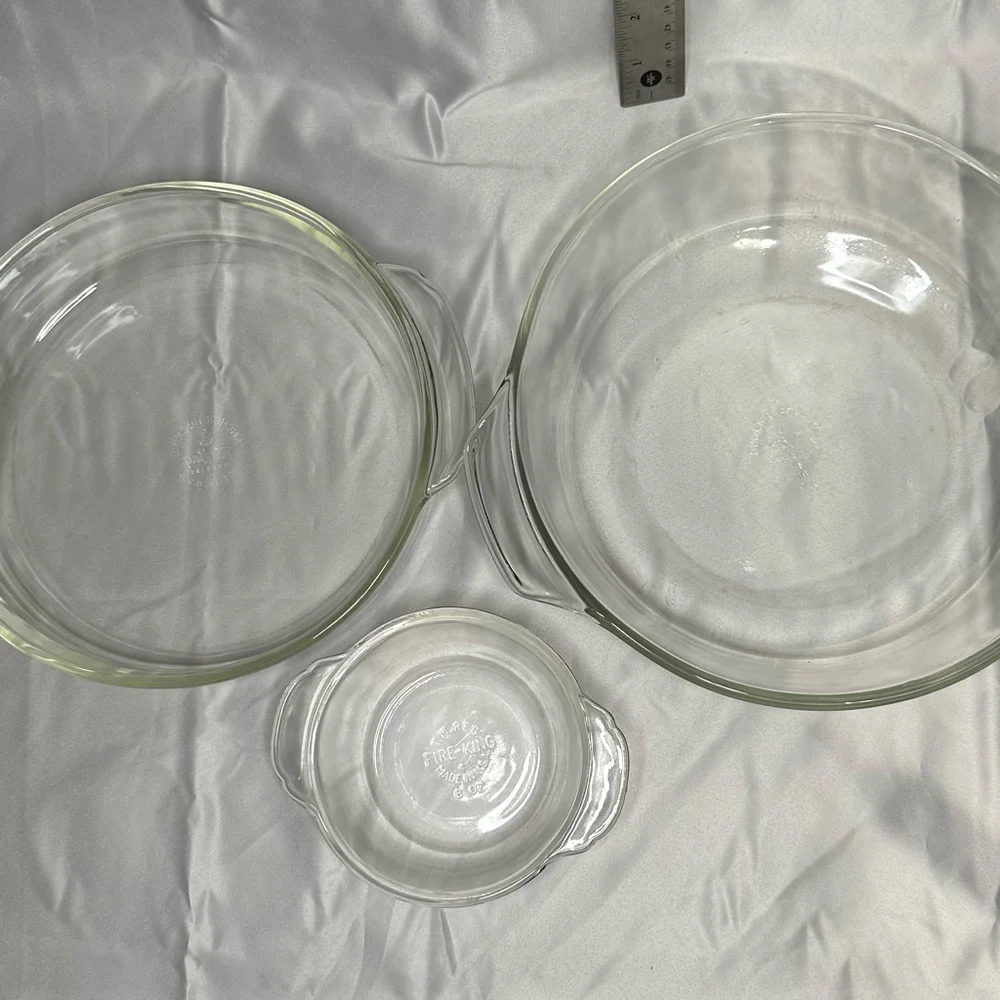 Vintage Fire King 8oz Custurd Dish + 2 Fire King Casserole Dishes
